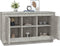 vidaXL - Dressoir - 102x35x60 - cm - bewerkt - hout - betongrijs
