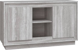 vidaXL - Dressoir - 102x35x60 - cm - bewerkt - hout - grijs - sonoma - eikenkleurig