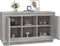 vidaXL - Dressoir - 102x35x60 - cm - bewerkt - hout - grijs - sonoma - eikenkleurig