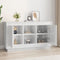 vidaXL - Dressoir - 102x35x60 - cm - bewerkt - hout - hoogglans - wit