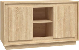 vidaXL - Dressoir - 102x35x60 - cm - bewerkt - hout - sonoma - eikenkleurig