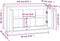 vidaXL - Dressoir - 102x35x60 - cm - bewerkt - hout - wit