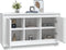vidaXL - Dressoir - 102x35x60 - cm - bewerkt - hout - wit