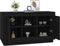 vidaXL - Dressoir - 102x35x60 - cm - bewerkt - hout - zwart