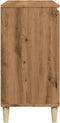 vidaXL - Dressoir - 102x35x70 - cm - bewerkt - hout - artisanaal - eikenkleurig