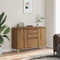 vidaXL - Dressoir - 102x35x70 - cm - bewerkt - hout - artisanaal - eikenkleurig