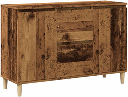 vidaXL - Dressoir - 102x35x70 - cm - bewerkt - hout - oud - houtkleurig