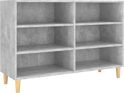 vidaXL - Dressoir - 103,5x35x70 - cm - bewerkt - hout - betongrijs