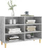 vidaXL - Dressoir - 103,5x35x70 - cm - bewerkt - hout - betongrijs