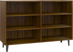 vidaXL - Dressoir - 103,5x35x70 - cm - bewerkt - hout - bruin - eikenkleur
