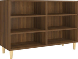 vidaXL - Dressoir - 103,5x35x70 - cm - bewerkt - hout - bruin - eikenkleur