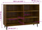 vidaXL - Dressoir - 103,5x35x70 - cm - bewerkt - hout - bruin - eikenkleur