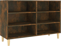 vidaXL - Dressoir - 103,5x35x70 - cm - bewerkt - hout - gerookt - eikenkleurig