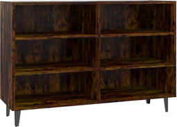 vidaXL - Dressoir - 103,5x35x70 - cm - bewerkt - hout - gerookt - eikenkleurig