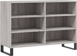 vidaXL - Dressoir - 103,5x35x70 - cm - bewerkt - hout - grijs - sonoma - eikenkleurig