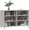vidaXL - Dressoir - 103,5x35x70 - cm - bewerkt - hout - grijs - sonoma - eikenkleurig
