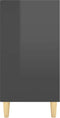 vidaXL - Dressoir - 103,5x35x70 - cm - bewerkt - hout - hoogglans - grijs