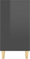 vidaXL - Dressoir - 103,5x35x70 - cm - bewerkt - hout - hoogglans - grijs
