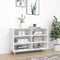 vidaXL - Dressoir - 103,5x35x70 - cm - bewerkt - hout - wit