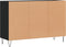 vidaXL - Dressoir - 103,5x35x70 - cm - bewerkt - hout - zwart