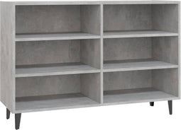 vidaXL - Dressoir - 103,5x35x70 - cm - spaanplaat - betongrijs
