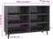 vidaXL - Dressoir - 103,5x35x70 - cm - spaanplaat - hoogglans - grijs
