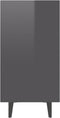 vidaXL - Dressoir - 103,5x35x70 - cm - spaanplaat - hoogglans - grijs