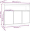 vidaXL - Dressoir - 104,5x34x80 - cm - massief - grenenhout