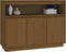 vidaXL - Dressoir - 104,5x34x80 - cm - massief - grenenhout - honingbruin