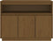 vidaXL - Dressoir - 104,5x34x80 - cm - massief - grenenhout - honingbruin
