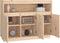 vidaXL - Dressoir - 104,5x34x80 - cm - massief - grenenhout