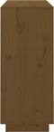 vidaXL - Dressoir - 104,5x34x80 - cm - massief - grenenhout - honingbruin