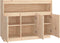 vidaXL - Dressoir - 104,5x34x80 - cm - massief - grenenhout