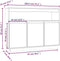 vidaXL - Dressoir - 104,5x34x80 - cm - massief - grenenhout - wit
