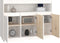 vidaXL - Dressoir - 104,5x34x80 - cm - massief - grenenhout - wit