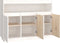vidaXL - Dressoir - 104,5x34x80 - cm - massief - grenenhout - wit