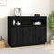 vidaXL - Dressoir - 104,5x34x80 - cm - massief - grenenhout - zwart