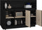 vidaXL - Dressoir - 104,5x34x80 - cm - massief - grenenhout - zwart