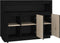 vidaXL - Dressoir - 104,5x34x80 - cm - massief - grenenhout - zwart