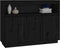 vidaXL - Dressoir - 104,5x34x80 - cm - massief - grenenhout - zwart