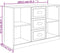 vidaXL - Dressoir - 104,5x35,5x67,5 - cm - bewerkt - hout - bruin - eikenkleur