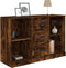 vidaXL - Dressoir - 104,5x35,5x67,5 - cm - bewerkt - hout - gerookt - eikenkleurig