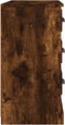 vidaXL - Dressoir - 104,5x35,5x67,5 - cm - bewerkt - hout - gerookt - eikenkleurig