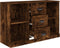 vidaXL - Dressoir - 104,5x35,5x67,5 - cm - bewerkt - hout - gerookt - eikenkleurig