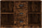 vidaXL - Dressoir - 104,5x35,5x67,5 - cm - bewerkt - hout - gerookt - eikenkleurig