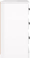 vidaXL - Dressoir - 104,5x35,5x67,5 - cm - bewerkt - hout - hoogglans - wit