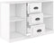 vidaXL - Dressoir - 104,5x35,5x67,5 - cm - bewerkt - hout - hoogglans - wit