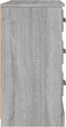 vidaXL - Dressoir - 104,5x35,5x67,5 - cm - bewerkt - hout - sonoma - grijs