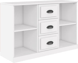 vidaXL - Dressoir - 104,5x35,5x67,5 - cm - bewerkt - hout - wit