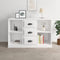 vidaXL - Dressoir - 104,5x35,5x67,5 - cm - bewerkt - hout - wit